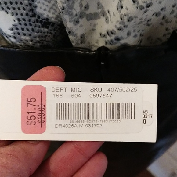 Leather Pencil Skirt- Faux M - Picture 3 of 4